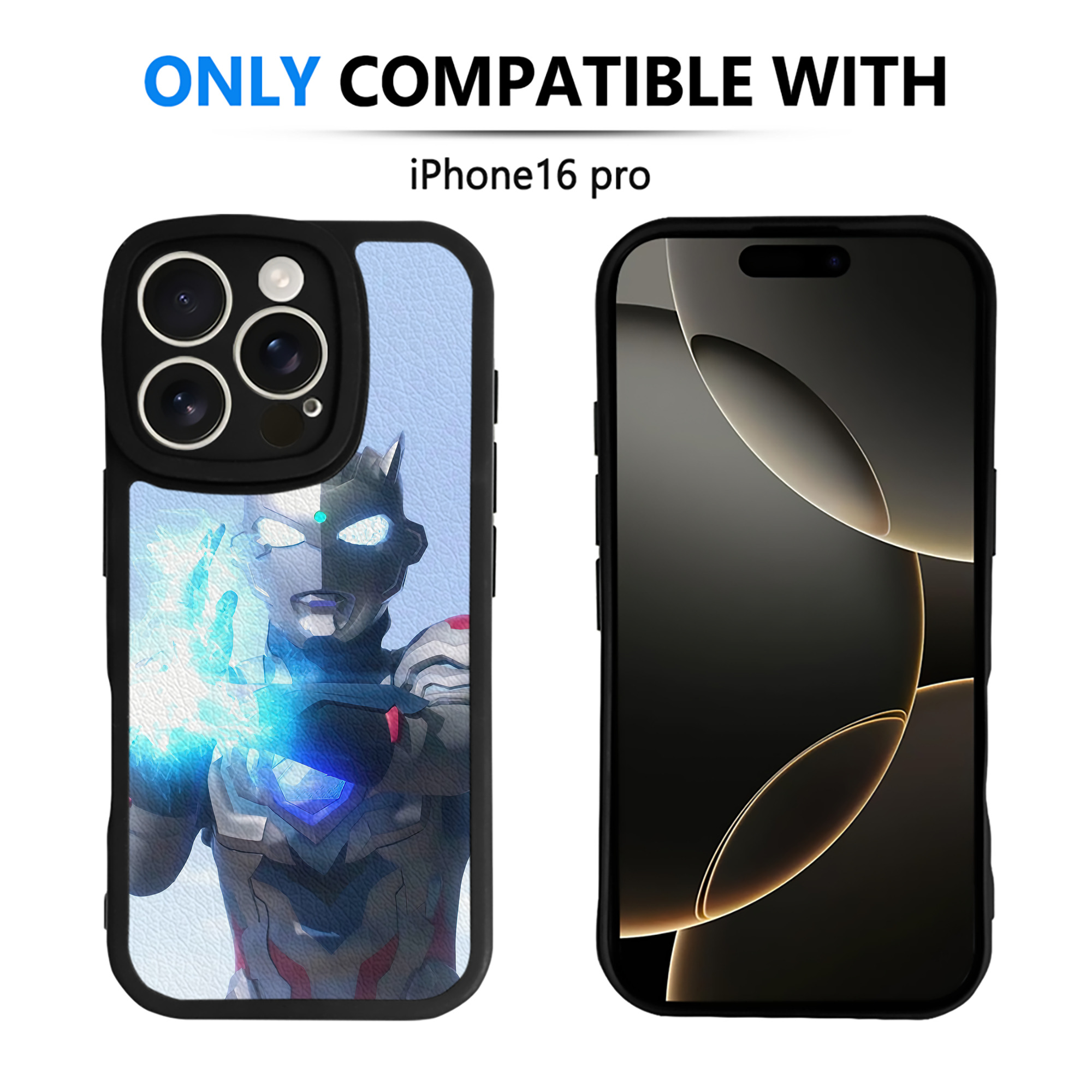 （画像用） ウルトラマン Ultraman 【iPhone 16シリーズ対応】シリコンスマホケース（レザー調） 材質：シリコン